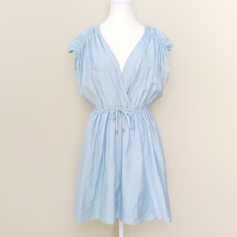 NWT Mustard Seed Mini Dress Light Baby Blue Size Large
